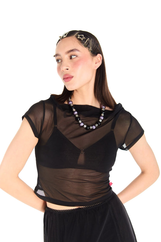 TOP MESH NEGRO BASIC