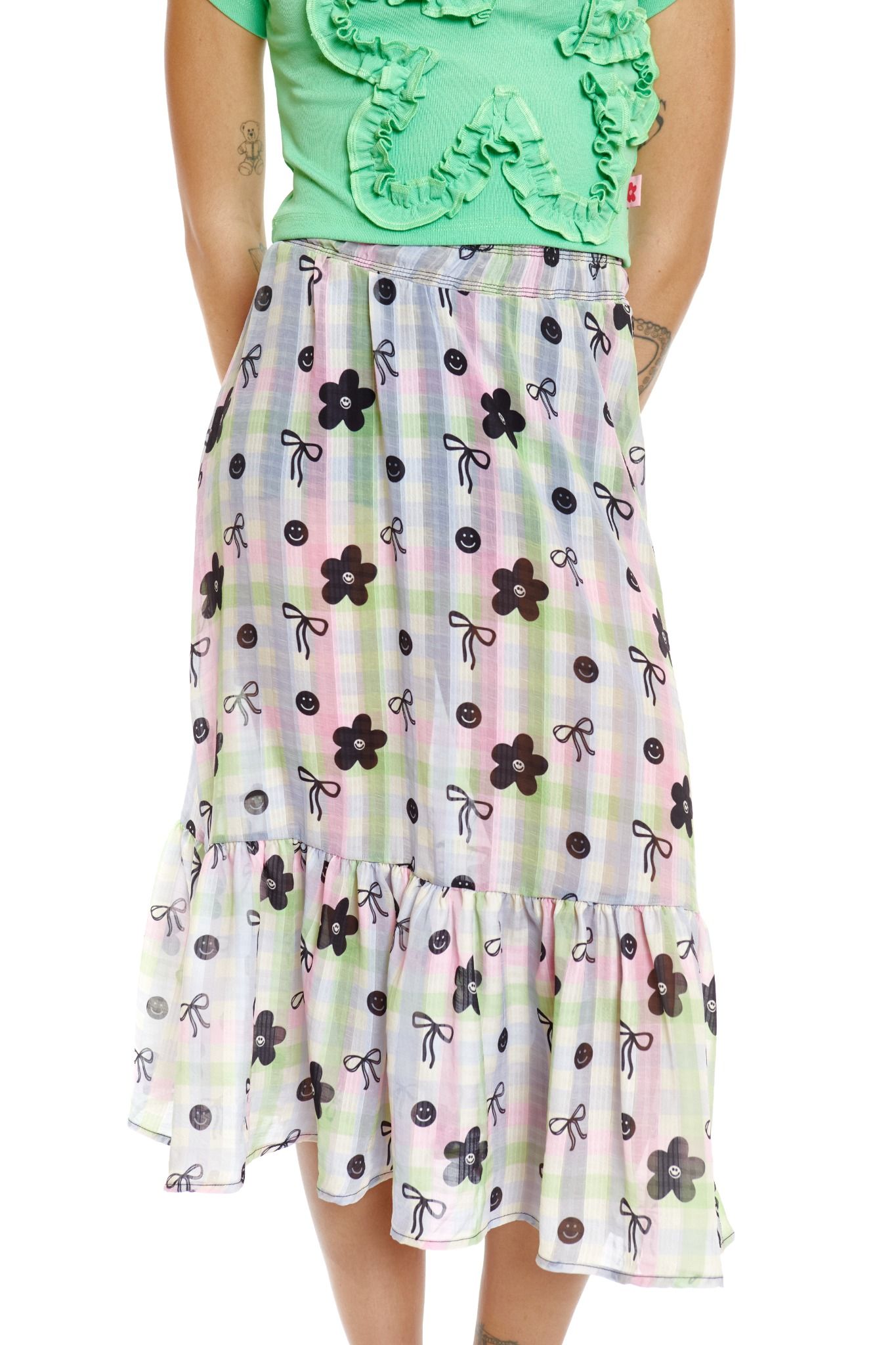 FALDA LARGA MULTICOLOR CINTA