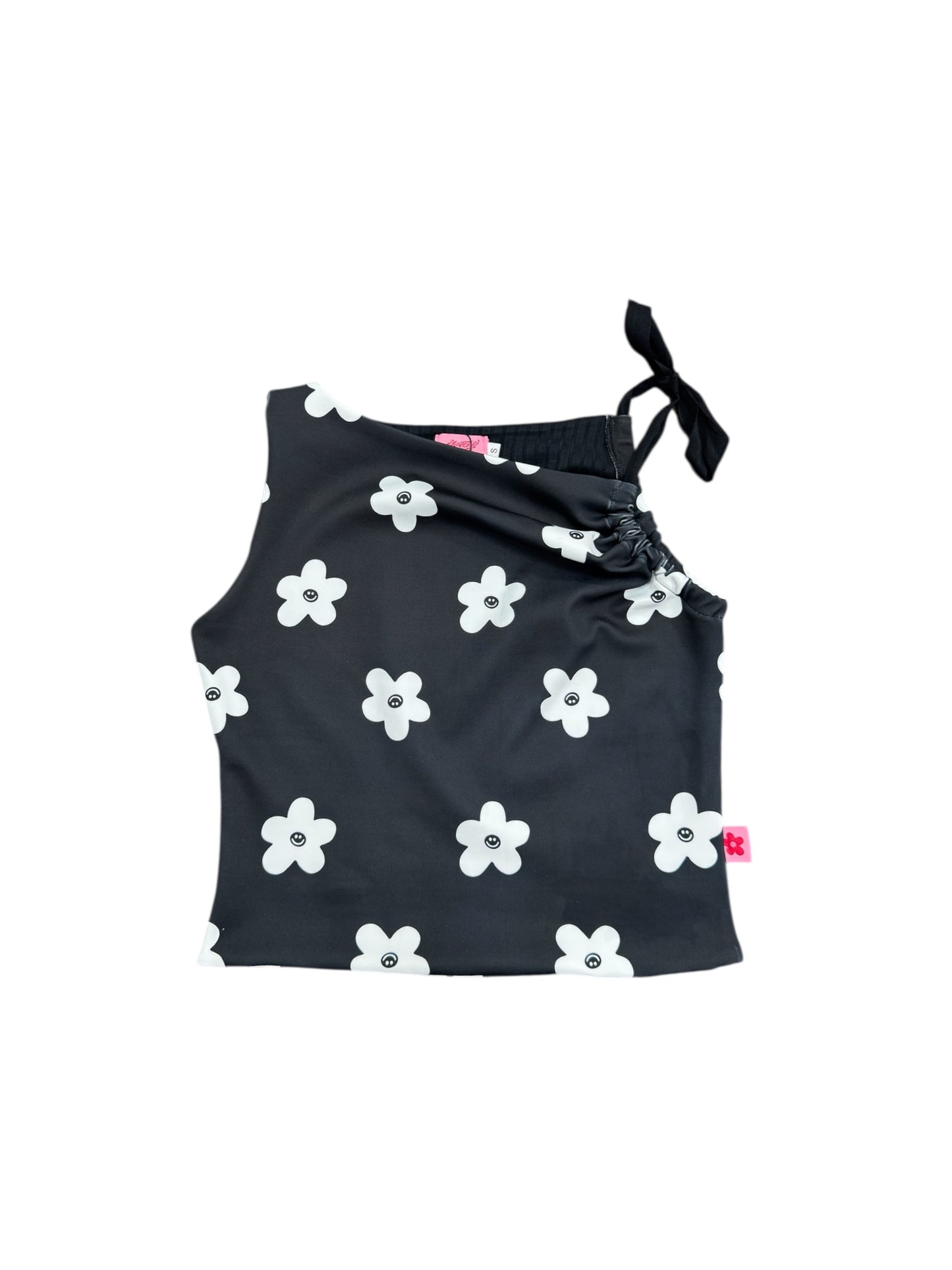 TOP CINTA NEGRO FLOR