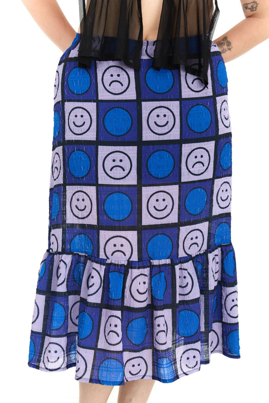 FALDA LARGA AZUL-MORADA