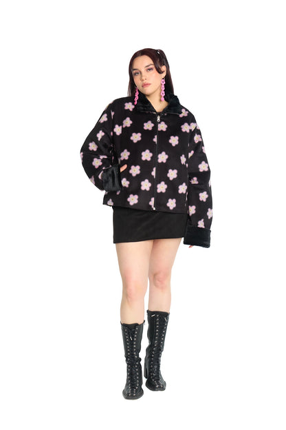 CHAQUETA PIEL NEGRO MULTICOLOR