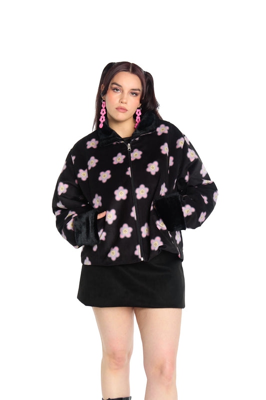 CHAQUETA PIEL NEGRO MULTICOLOR (PRE-VENTA)