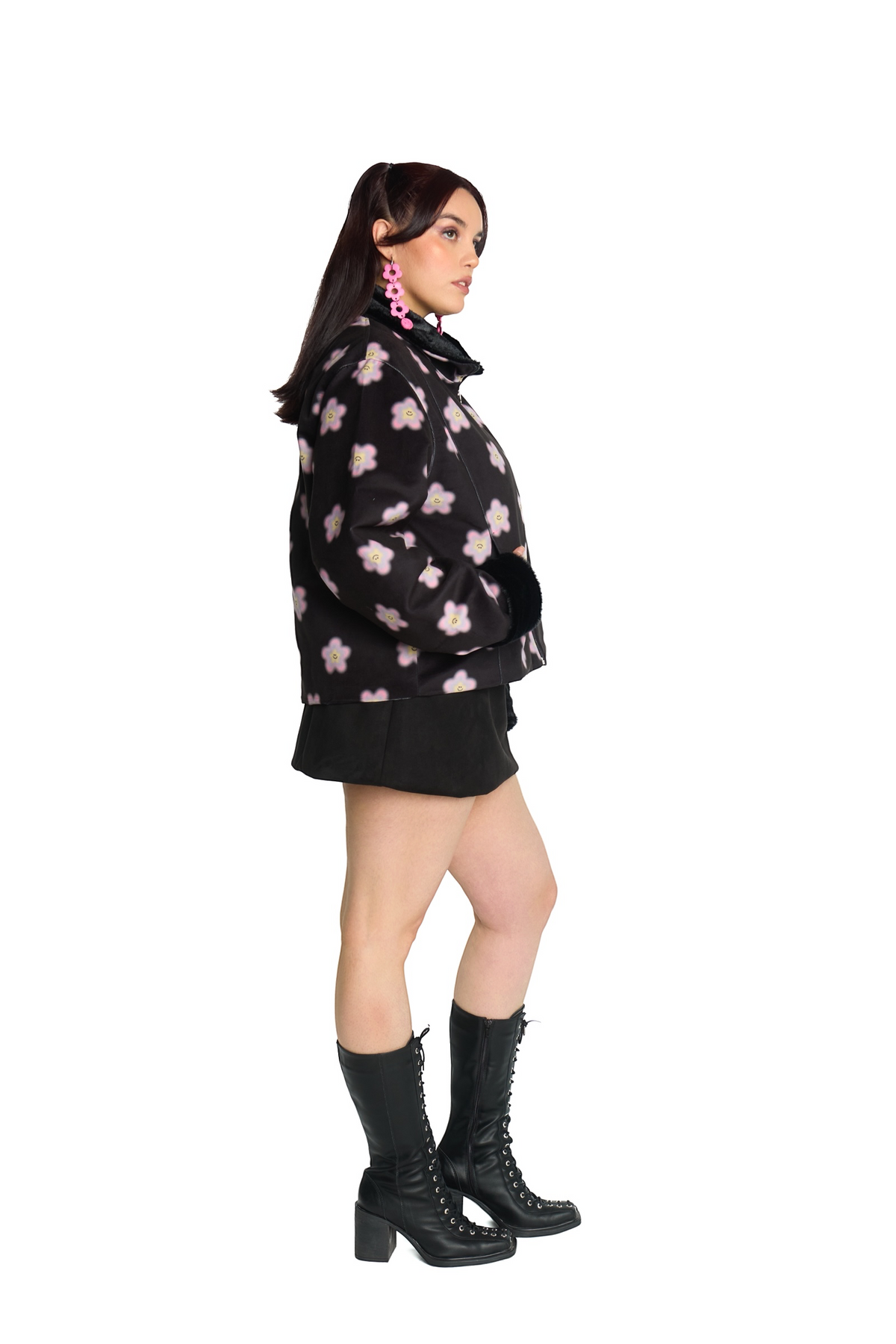 CHAQUETA PIEL NEGRO MULTICOLOR