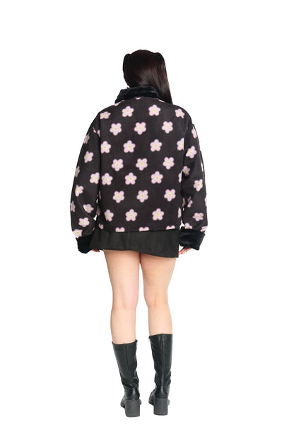 CHAQUETA PIEL NEGRO MULTICOLOR