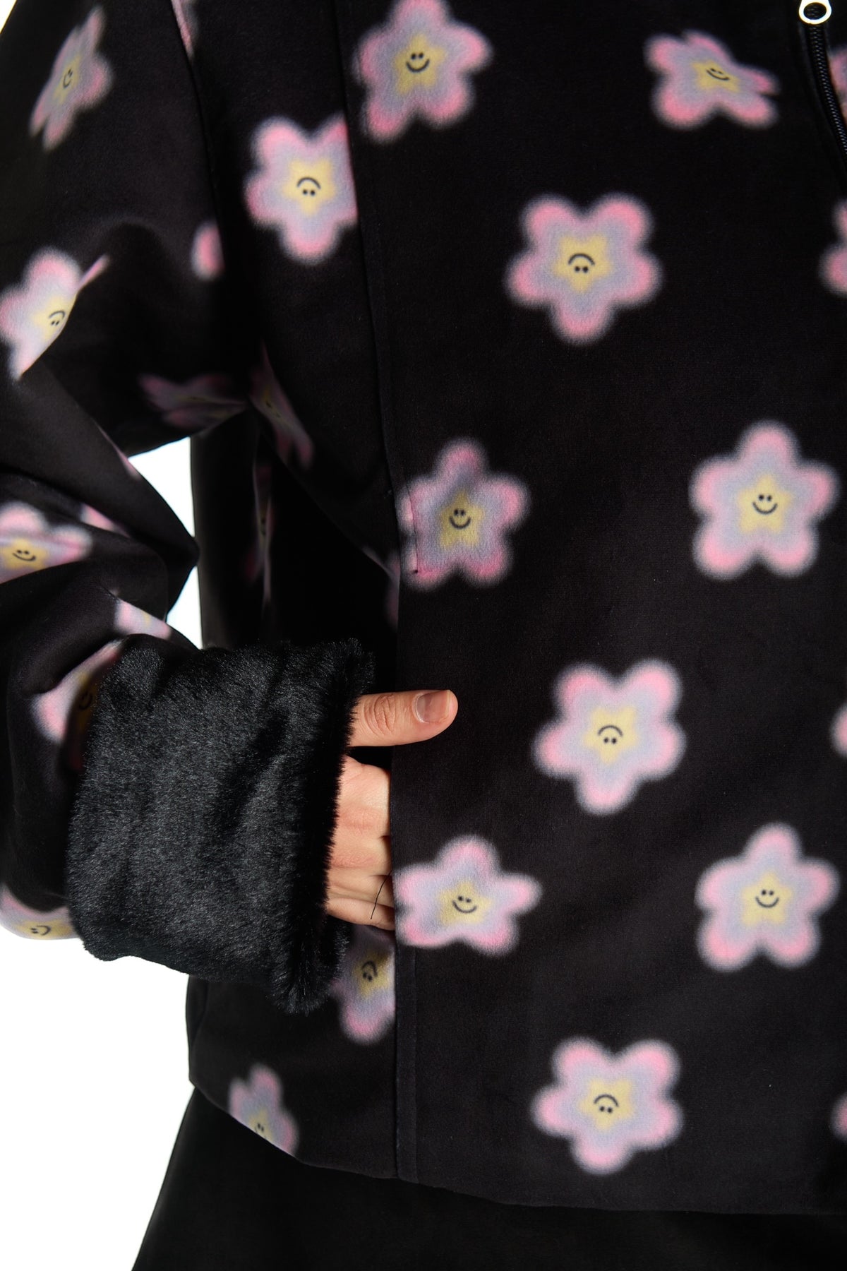 CHAQUETA PIEL NEGRO MULTICOLOR