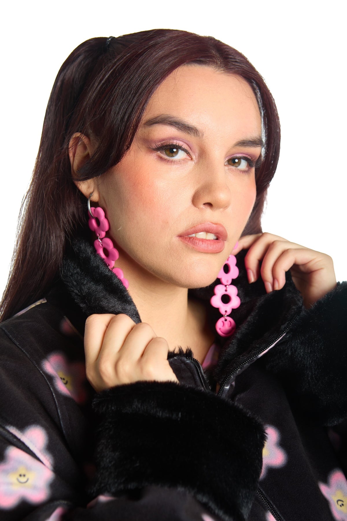 CHAQUETA PIEL NEGRO MULTICOLOR