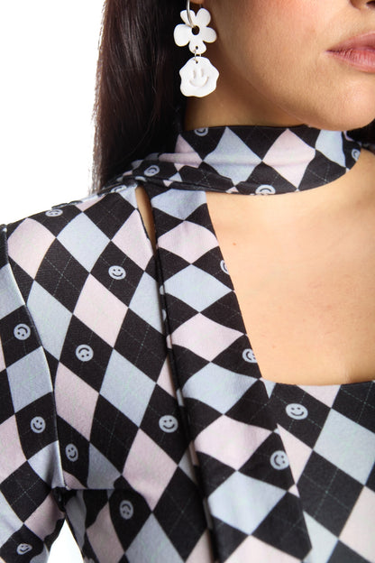 TOP MULTIESCOTE ROMBOS LILA