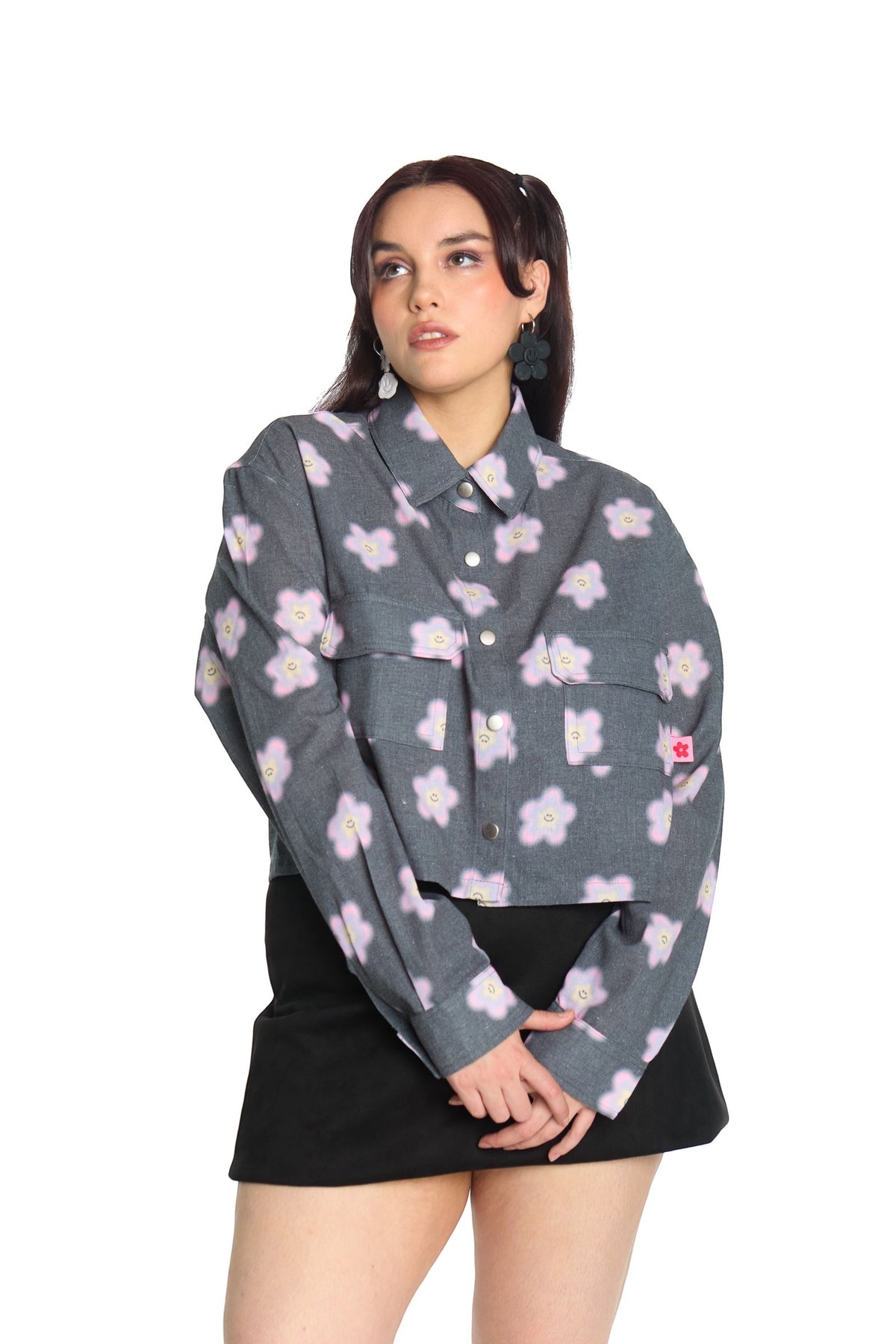 SOBRECAMISA NEGRO MULTICOLOR