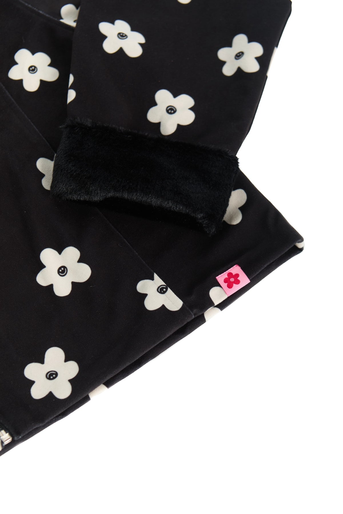 CHAQUETA PIEL NEGRO FLOR