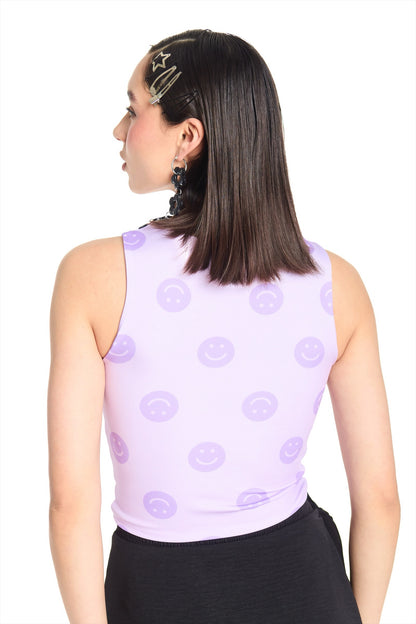TOP ESCOTE LILA HAPPY