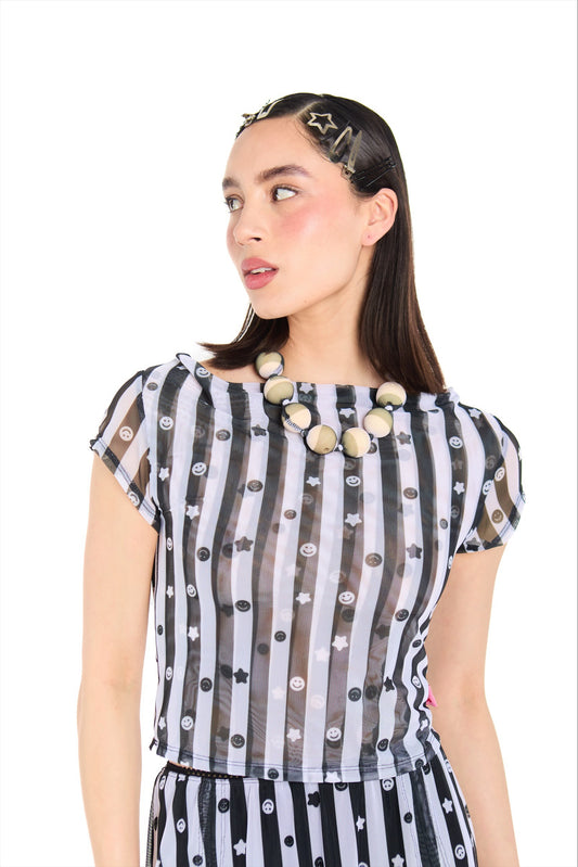 TOP MESH B&N LINEAS