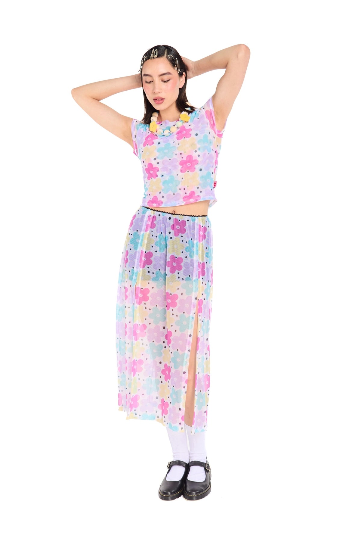 MAXI MESH FLORES PASTEL