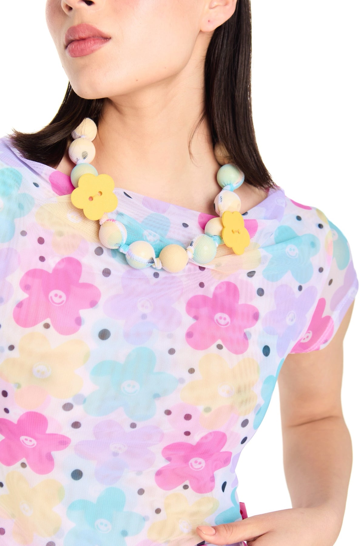 TOP MESH FLORES PASTEL