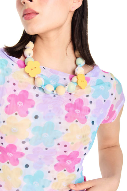 TOP MESH FLORES PASTEL