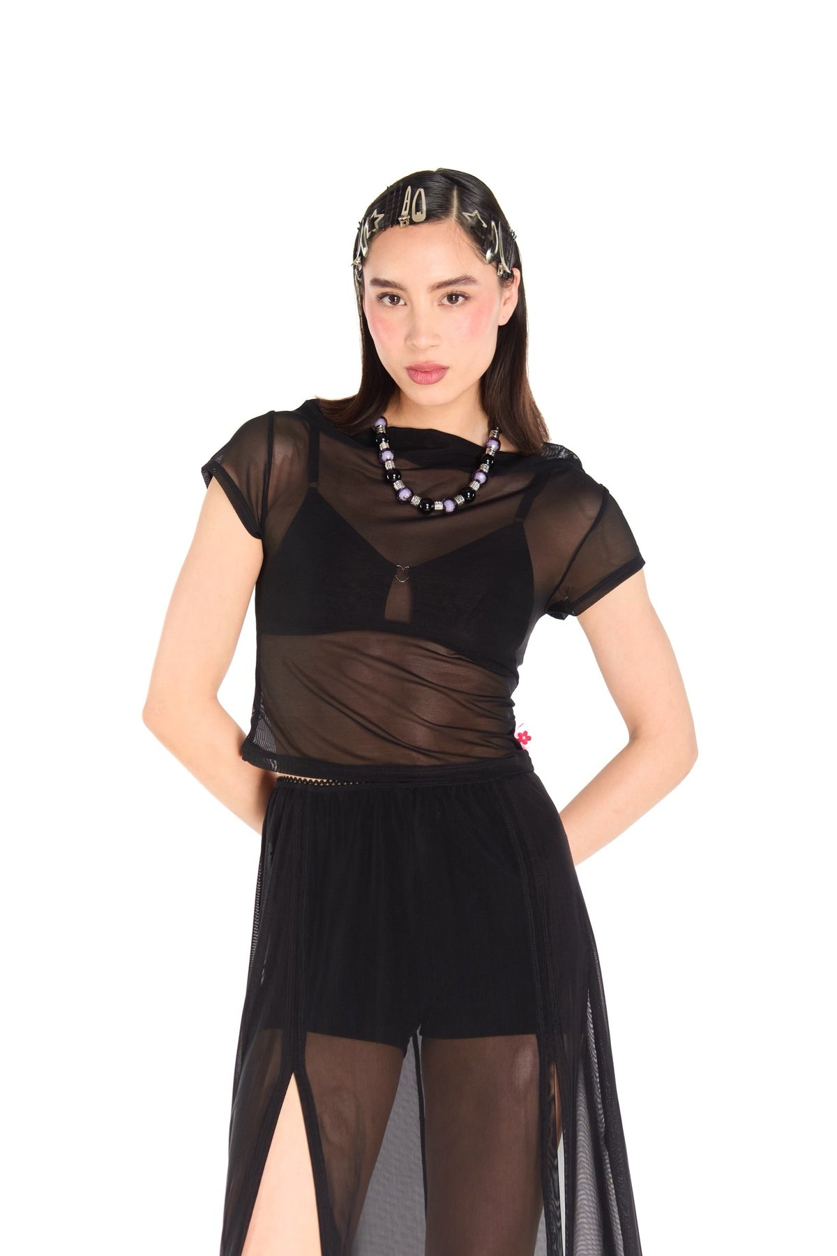 TOP MESH NEGRO BASIC