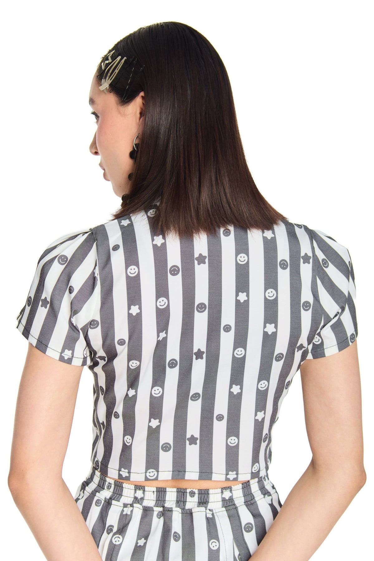 BLUSA ESCOTE B&N LINEAS