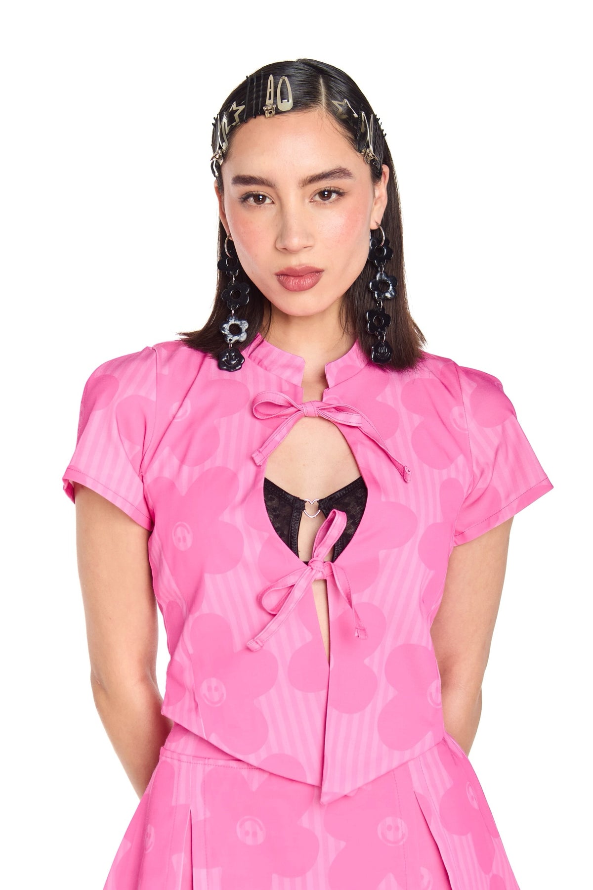 BLUSA ESCOTE ROSA FLOR