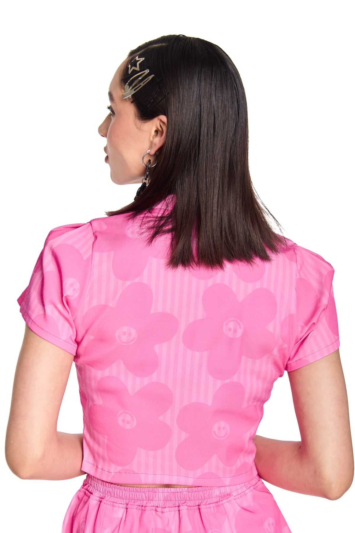 BLUSA ESCOTE ROSA FLOR