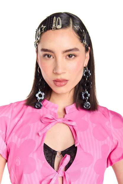 BLUSA ESCOTE ROSA FLOR