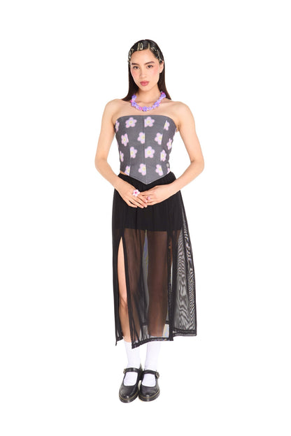 CORSET GRIS MULTICOLOR