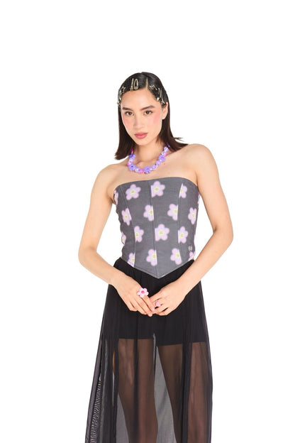CORSET GRIS MULTICOLOR