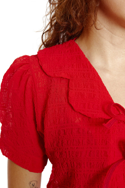 BLUSA FLOR ROJA