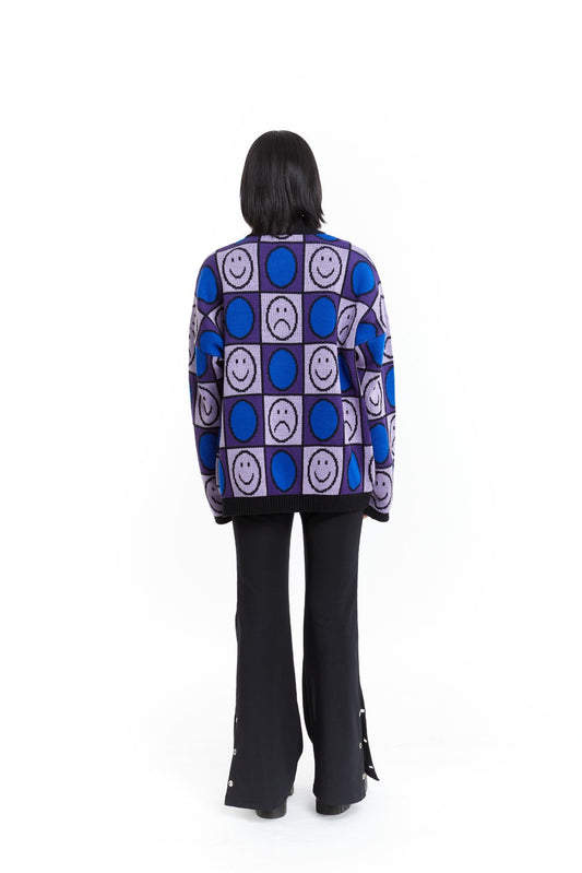 CARDIGAN MORADO