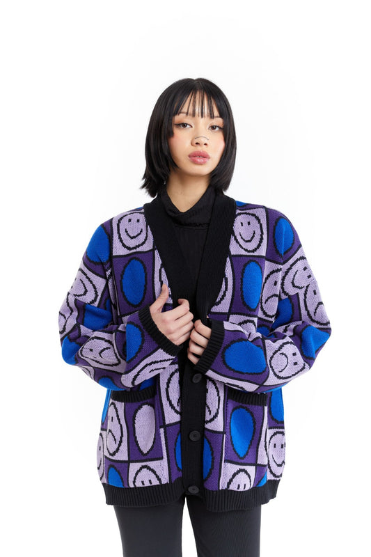 CARDIGAN MORADO