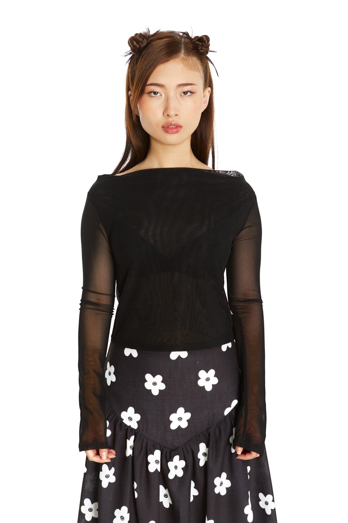 TOP MESH NEGRO BASIC