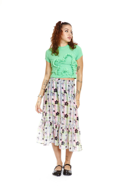 FALDA LARGA MULTICOLOR CINTA