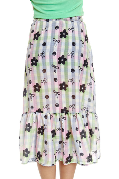 FALDA LARGA MULTICOLOR CINTA