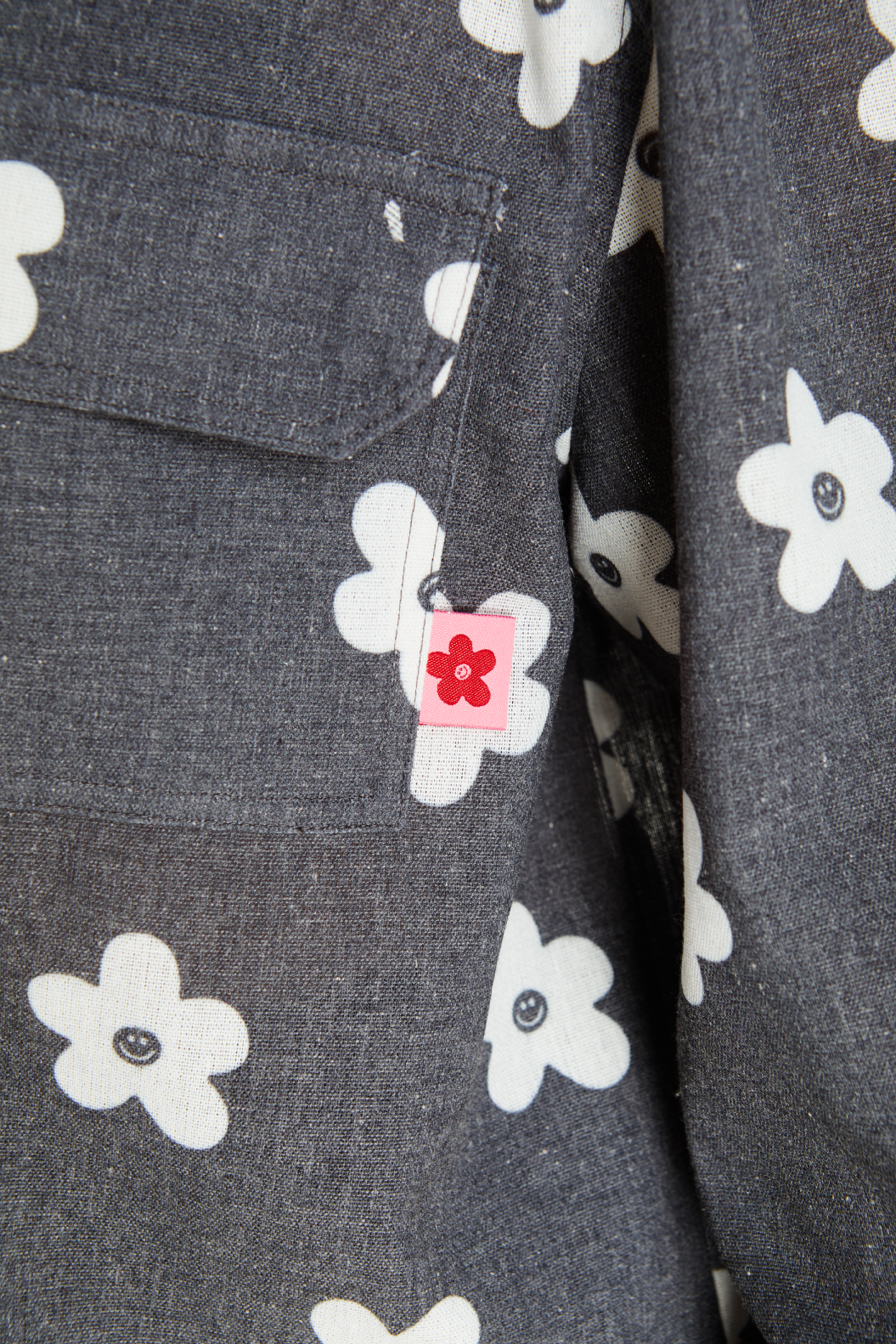 SOBRECAMISA GRIS FLOR