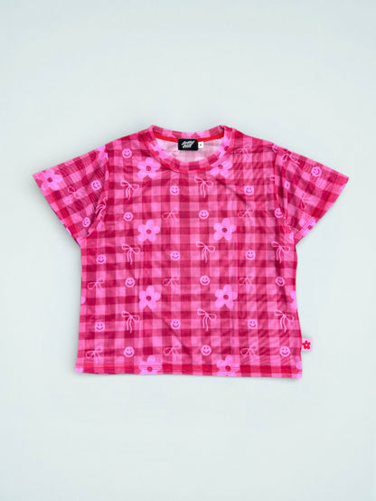 TOP MESH ROJO CINTA