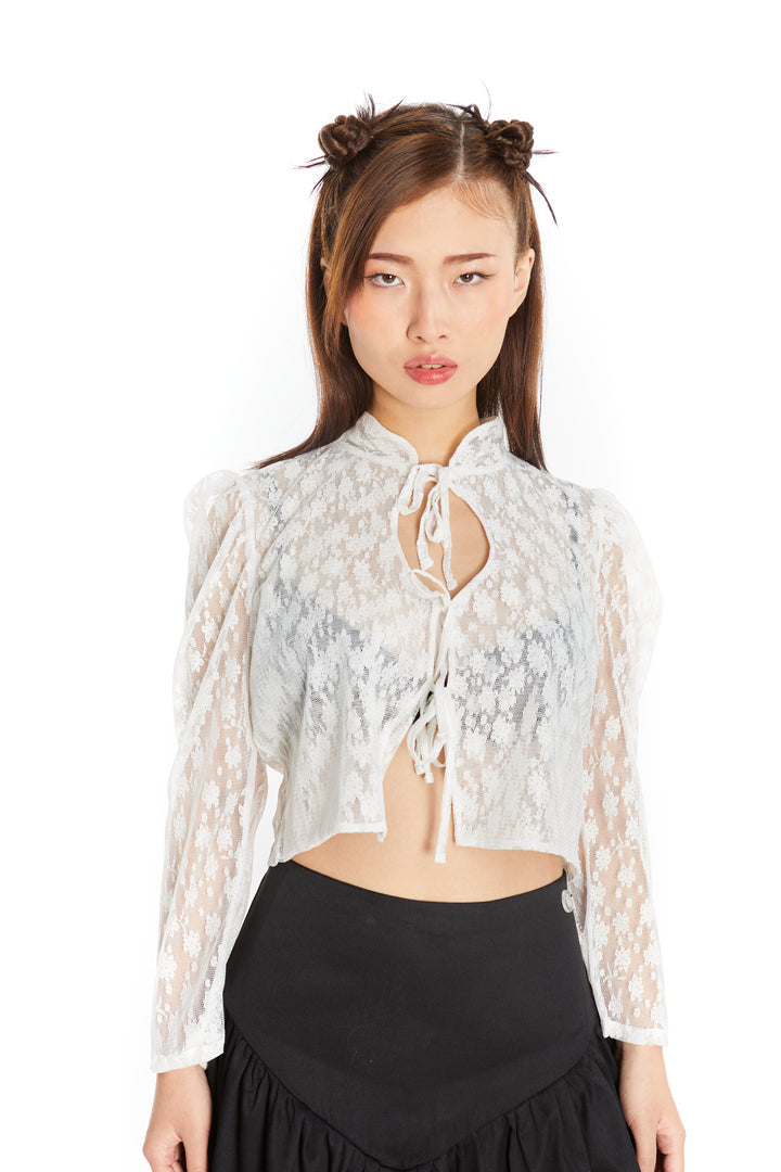 BLUSA AMAPOLAS BLANCA