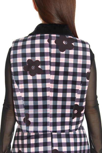 CHAQUETITA PIEL CUADRILLE FLOR