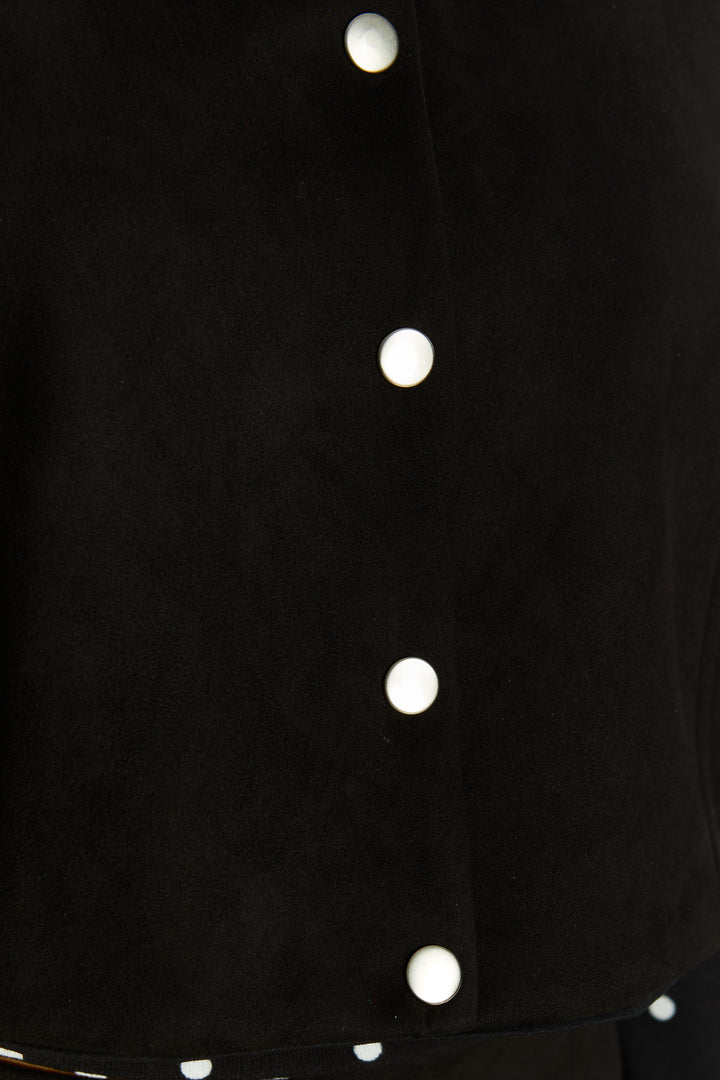 CHAQUETITA PIEL NEGRA BASIC