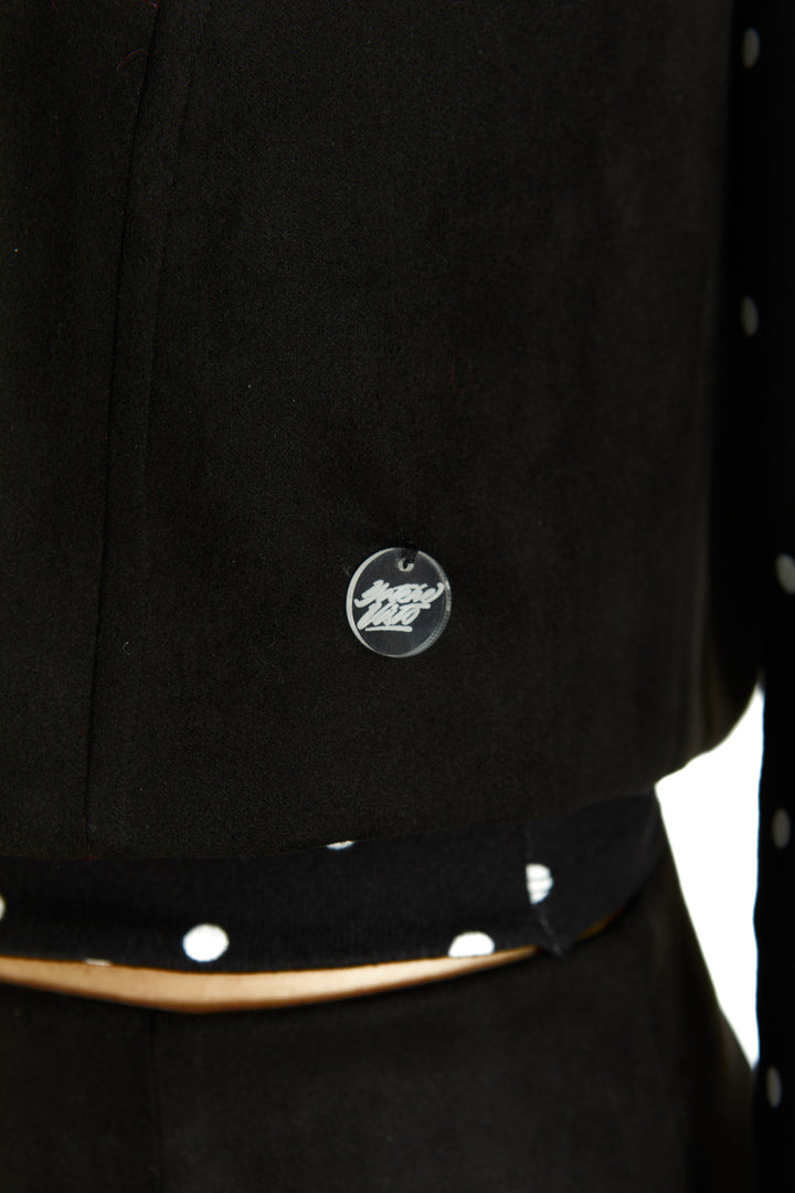 CHAQUETITA PIEL NEGRA BASIC