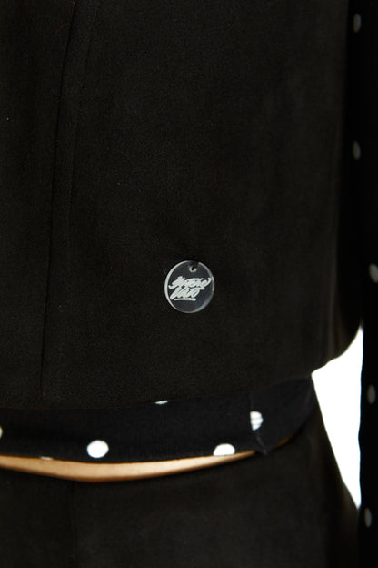 CHAQUETITA PIEL NEGRA BASIC