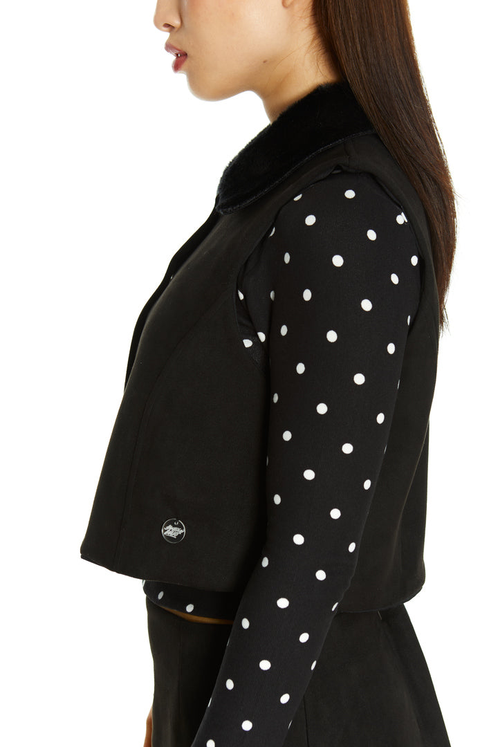 CHAQUETITA PIEL NEGRA BASIC