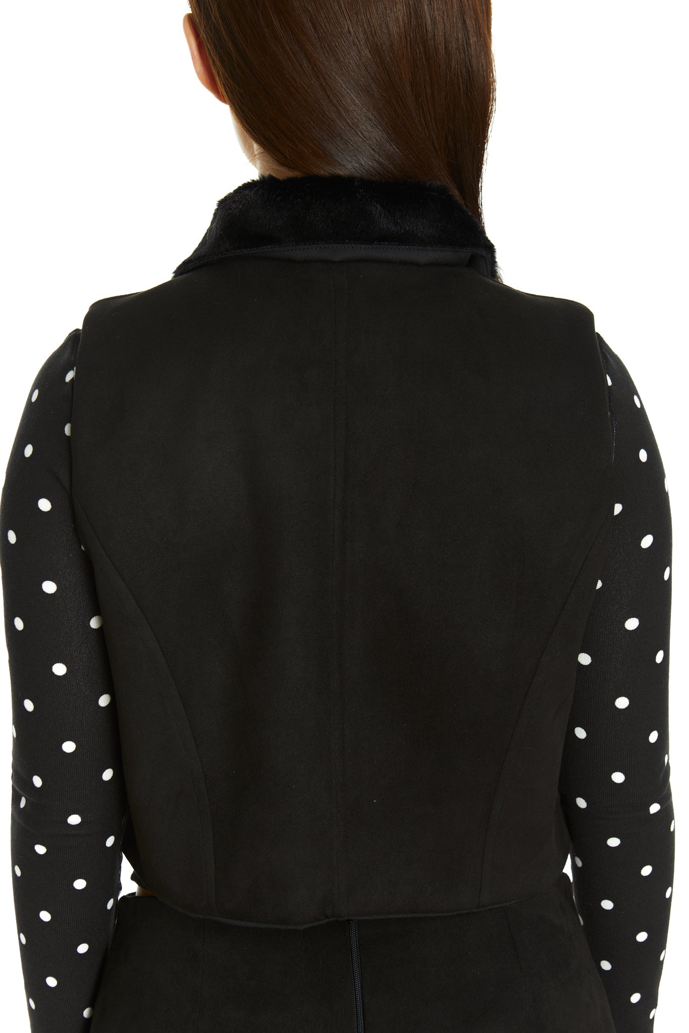 CHAQUETITA PIEL NEGRA BASIC