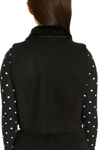 CHAQUETITA PIEL NEGRA BASIC