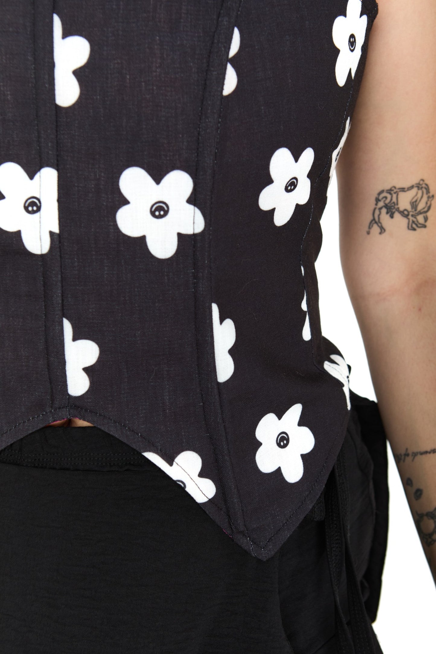 CORSET NEGRO FLOR