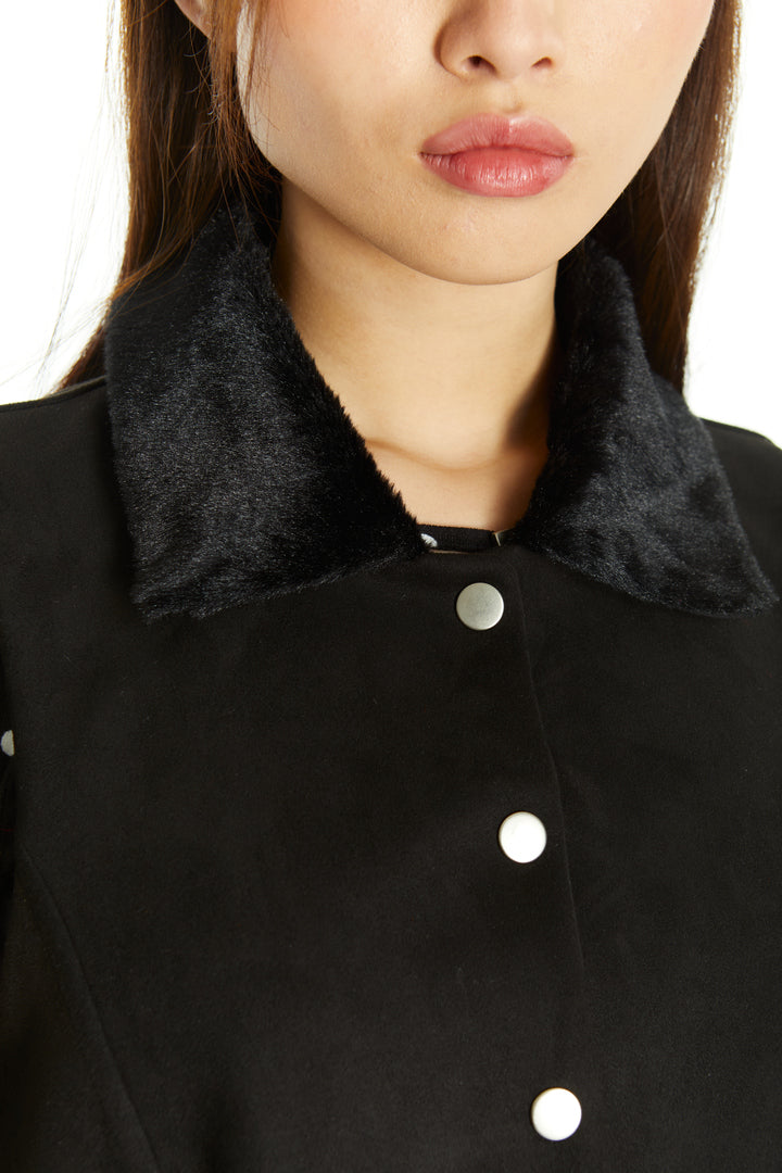 CHAQUETITA PIEL NEGRA BASIC