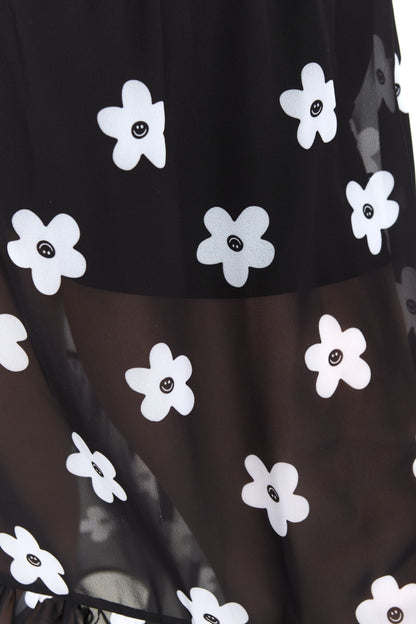 FALDA LARGA NEGRA FLOR