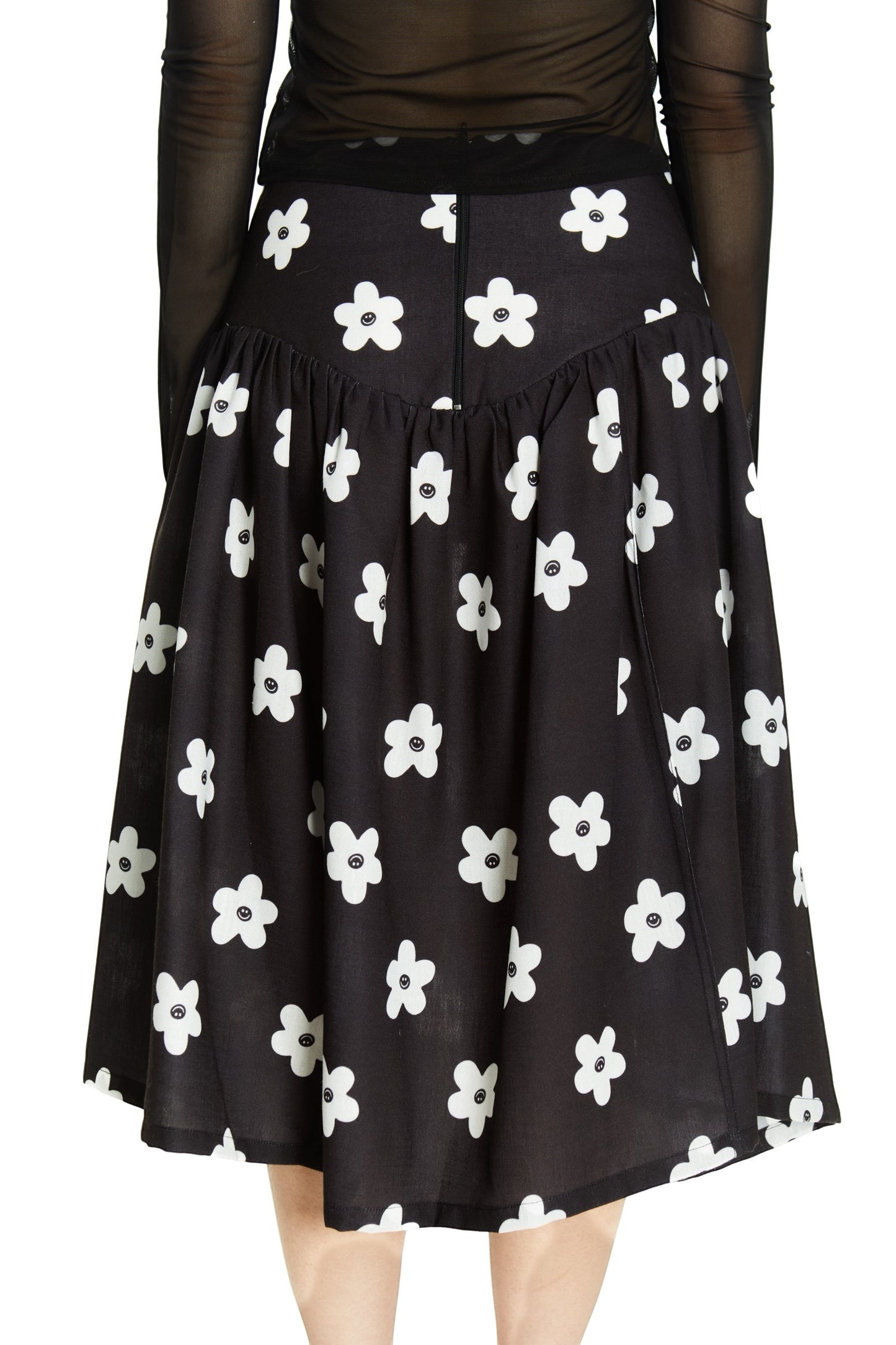 FALDA REBECA NEGRA FLOR